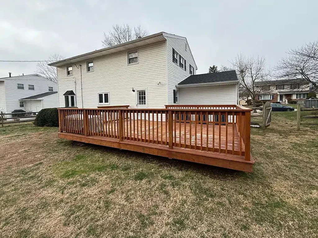 Backyard before deck construction