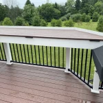 Custom deck railing detail by Get Decked